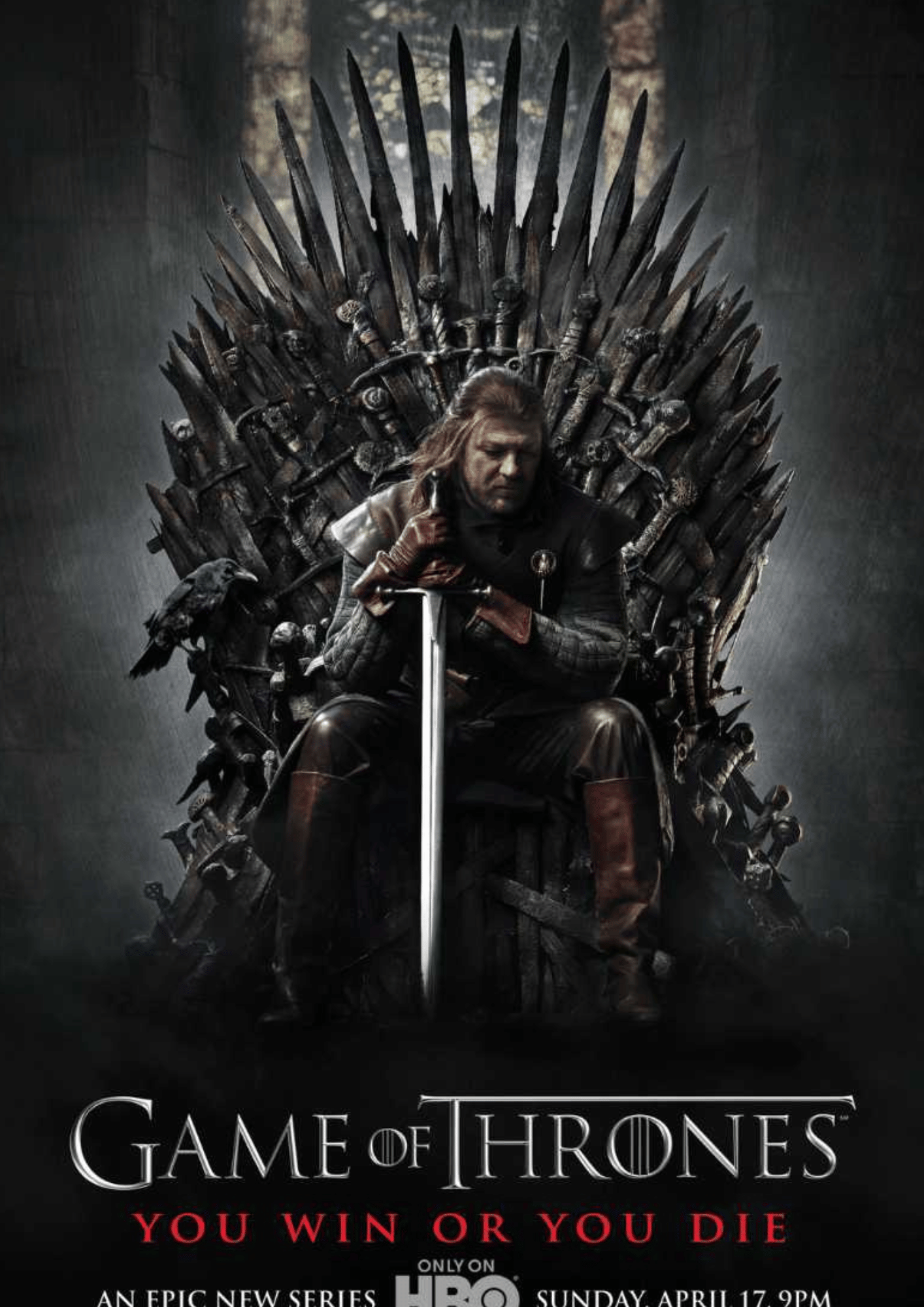 Game of Thrones is an American fantasy drama television series created by David Benioff and D. B. Weiss for HBO. It is an adaptation of A Song of Ice and Fire, a series of fantasy novels by George R. R. Martin, the first of which is A Game of Thrones. The show premiered on HBO in the United States on April 17, 2011, and concluded on May 19, 2019, with 73 episodes broadcast over eight seasons.