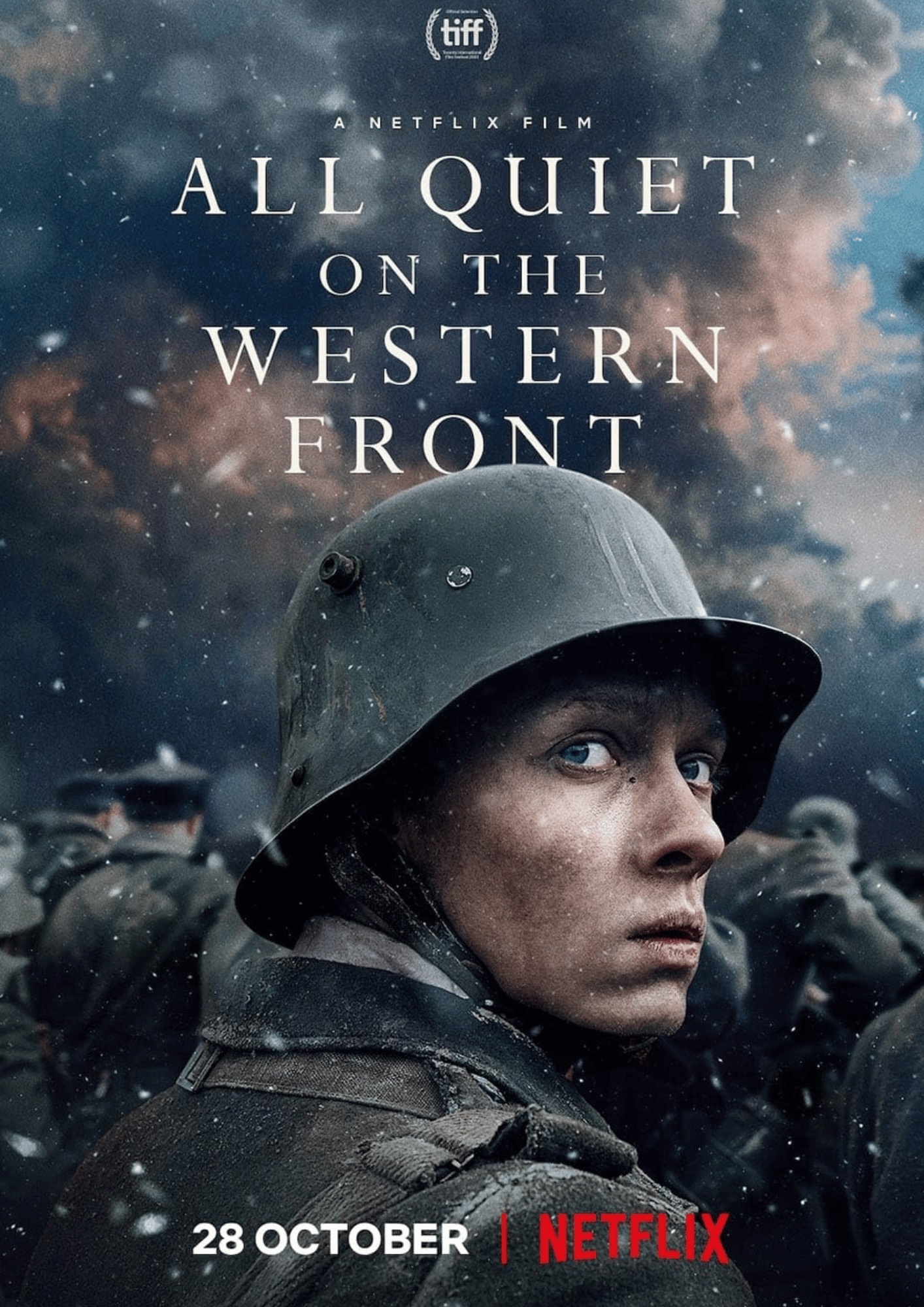 cineastisches Filmplakat mit einer historischen Szene und emotionaler Darstellung