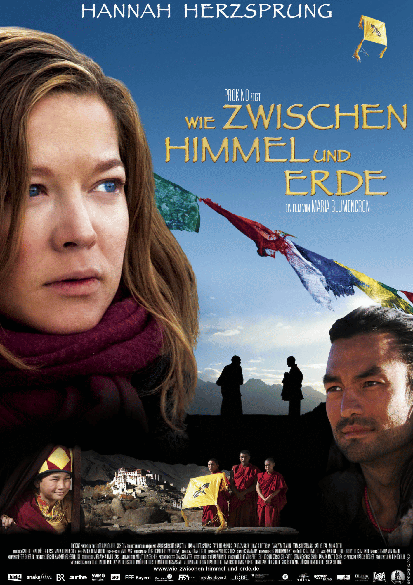 dramatisches Filmplakat mit mehreren Personen in einer symbolischen Landschaft
